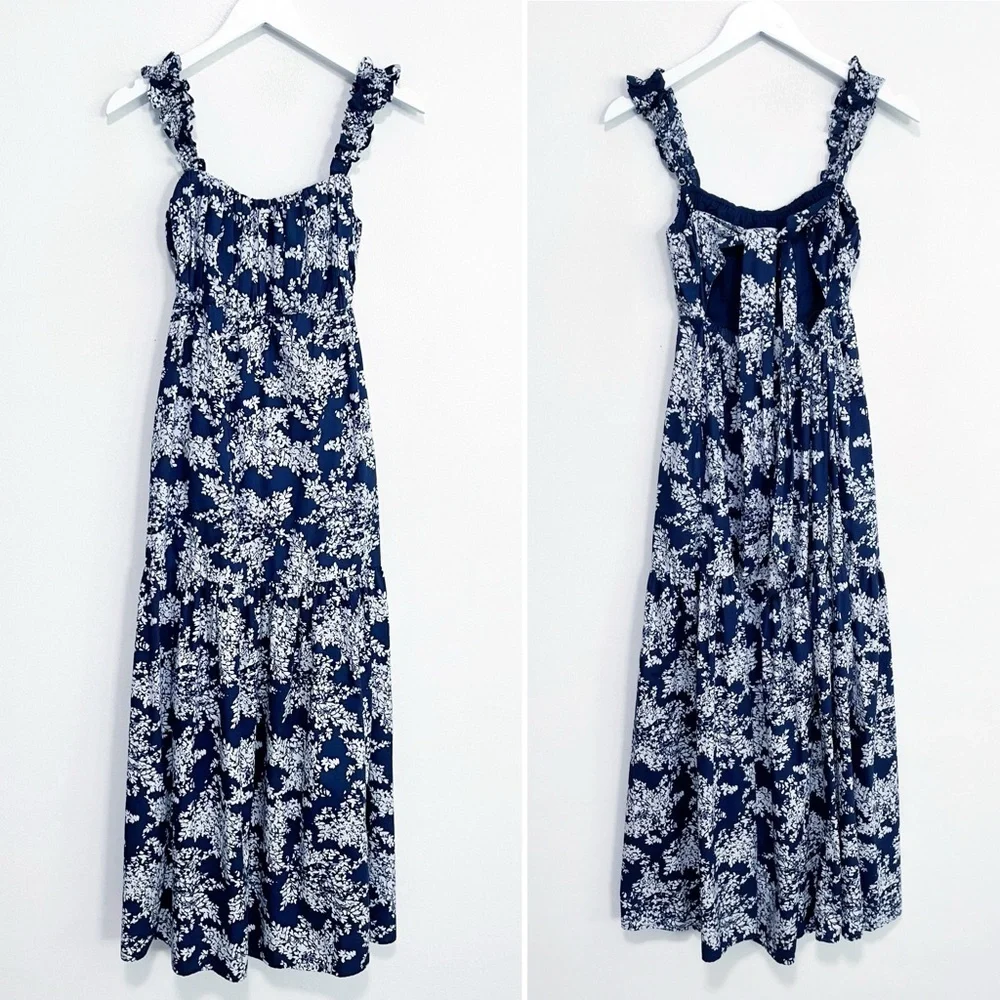 Abercrombie & Fitch Blue Floral Maxi Dress